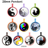 10pcs/lot  Tai Chi  glass picture printing products of various sizes  Fridge magnet cabochon
