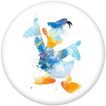 20MM Cartoon  Donald Duck  Print  glass  snaps buttons