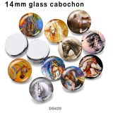 10pcs/lot  Horse  glass picture printing products of various sizes  Fridge magnet cabochon
