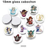 10pcs/lot  Butterfly  Elves  glass picture printing products of various sizes  Fridge magnet cabochon