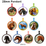 10pcs/lot  Horse  glass picture printing products of various sizes  Fridge magnet cabochon
