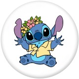 20MM  Cartoon Ohana   Print   glass  snaps buttons