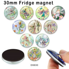 10pcs/lot  Elves  glass picture printing products of various sizes  Fridge magnet cabochon