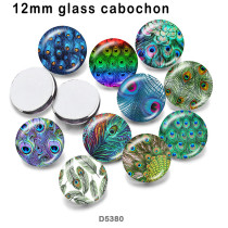 10pcs/lot  Feather  glass picture printing products of various sizes  Fridge magnet cabochon