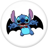 20MM  Cartoon Ohana   Print   glass  snaps buttons