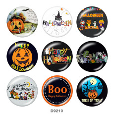 20MM  Halloween   Print   glass  snaps buttons