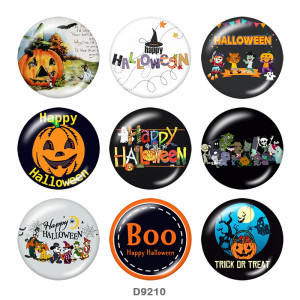 20MM  Halloween   Print   glass  snaps buttons