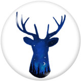 20MM  Deer  Print   glass  snaps buttons