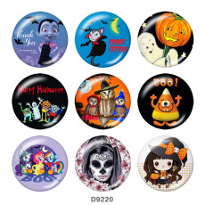 20MM  Halloween   Print   glass  snaps buttons