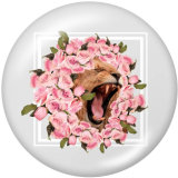 20MM Unicorn  wolf  Print   glass  snaps buttons