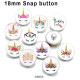 10pcs/lot   Unicorn  glass picture printing products of various sizes  Fridge magnet cabochon