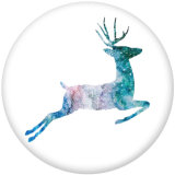 20MM  Deer  Print   glass  snaps buttons