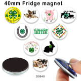 10pcs/lot  happy easter  glass picture printing products of various sizes  Fridge magnet cabochon
