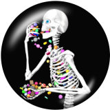 20MM Halloween   Print   glass  snaps buttons