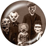 20MM Halloween  Wizard  Print   glass  snaps buttons