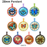 10pcs/lot  Butterfly  glass picture printing products of various sizes  Fridge magnet cabochon