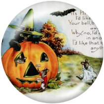 20MM  Halloween   Print   glass  snaps buttons