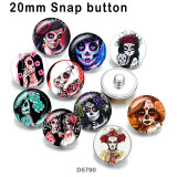 10pcs/lot  skull  glass picture printing products of various sizes  Fridge magnet cabochon