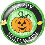 20MM Halloween  skull  Print   glass  snaps buttons