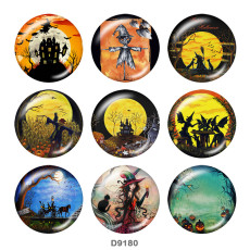 20MM  Halloween   Print   glass  snaps buttons