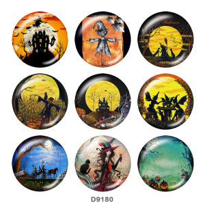 20MM  Halloween   Print   glass  snaps buttons