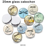 10pcs/lot  Dragonfly  glass picture printing products of various sizes  Fridge magnet cabochon