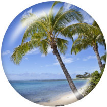 20MM   Beach Ocean   Print   glass  snaps buttons