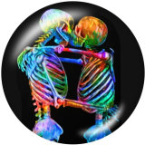20MM  Halloween  Print   glass  snaps buttons