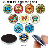 10pcs/lot  Butterfly  glass picture printing products of various sizes  Fridge magnet cabochon