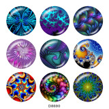 20MM  Pattern   Print   glass  snaps buttons