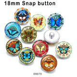 10pcs/lot  Butterfly  glass picture printing products of various sizes  Fridge magnet cabochon