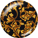 20MM  pattern  Print   glass  snaps buttons