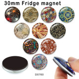 10pcs/lot  pattern  glass picture printing products of various sizes  Fridge magnet cabochon