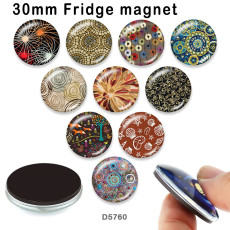 10pcs/lot  pattern  glass picture printing products of various sizes  Fridge magnet cabochon