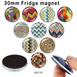 10pcs/lot  pattern  glass picture printing products of various sizes  Fridge magnet cabochon