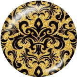 20MM  pattern  Print   glass  snaps buttons