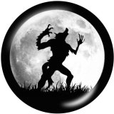 20MM Halloween  Wizard  Print   glass  snaps buttons