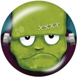 20MM Halloween  Wizard  Print   glass  snaps buttons