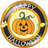 20MM Halloween  skull  Print   glass  snaps buttons