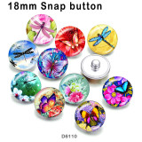 10pcs/lot   Butterfly  Dragonfly  glass picture printing products of various sizes  Fridge magnet cabochon
