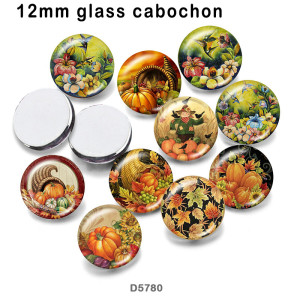 10pcs/lot  Thanksgiving  glass picture printing products of various sizes  Fridge magnet cabochon