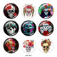 20MM  Halloween  skull  Print   glass  snaps buttons
