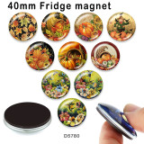 10pcs/lot  Thanksgiving  glass picture printing products of various sizes  Fridge magnet cabochon