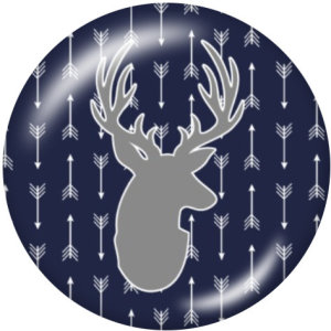 20MM  Deer  Print   glass  snaps buttons