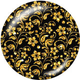 20MM  pattern  Print   glass  snaps buttons