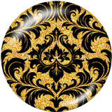 20MM  pattern  Print   glass  snaps buttons