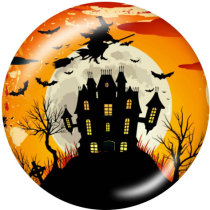 20MM  Halloween   Print   glass  snaps buttons