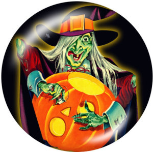 20MM Halloween  Wizard  Print   glass  snaps buttons