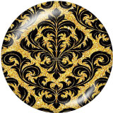 20MM  pattern  Print   glass  snaps buttons