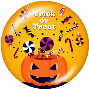 20MM  Halloween   Print   glass  snaps buttons